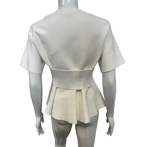 PROENZA SCHOULER Cream Gathered Back Accent Blouse Top Size S - Picture 2 of 4